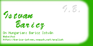 istvan baricz business card
