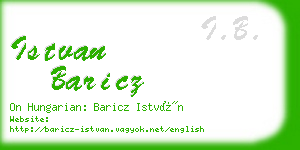 istvan baricz business card